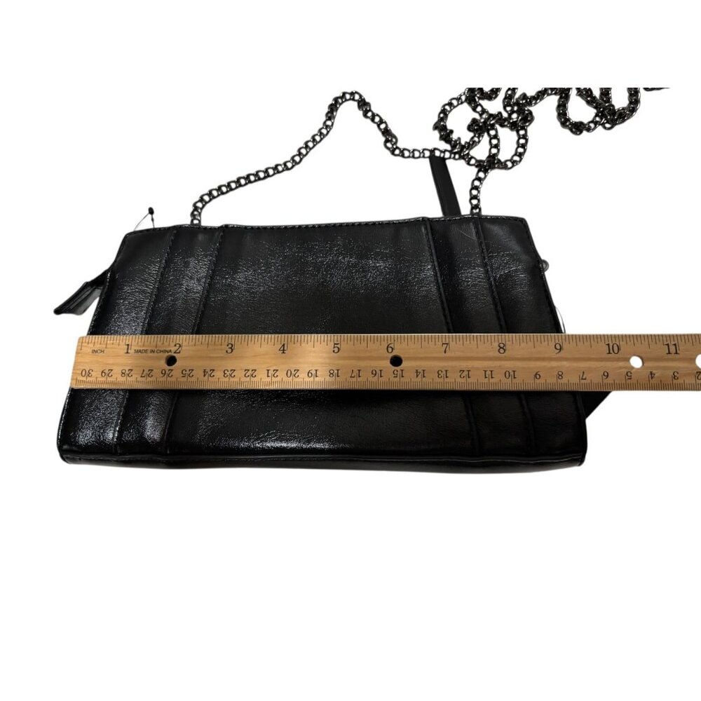 The Sak Black Leather Crossbody Bag Purse Studded Adjustable Removable Strap - Picture 11 of 13